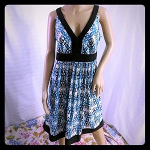 Trulli Silky light tank top dress teal black 10 M